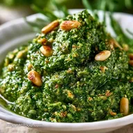 Basil Scape Pesto in 10 Minutes