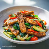 Crispy Tofu Stir Fry with Vegetables