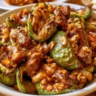 Easy Stuffed Green Peppers with Beef