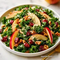 Honeycrisp Apple Kale Salad: Fall Harvest