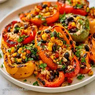 Vegetarian Stuffed Peppers in 55 Minutes