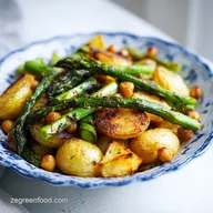 Potato Asparagus Chickpea Sheet Pan Dinner for 4 Servings