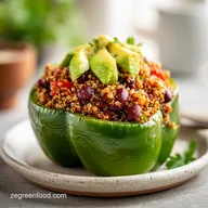 Vegan Stuffed Peppers with Quinoa: 50 Min