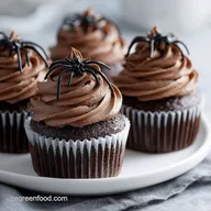 Spider Cupcakes for Halloween: Dark Cocoa