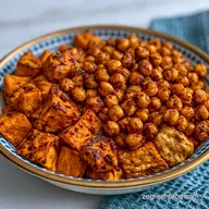Vegan Roasted Sweet Potato Bowl for 4