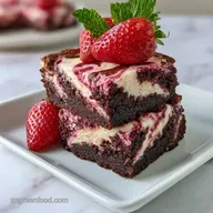 Whole Grain Strawberry Cheesecake Brownies: Fudgy
