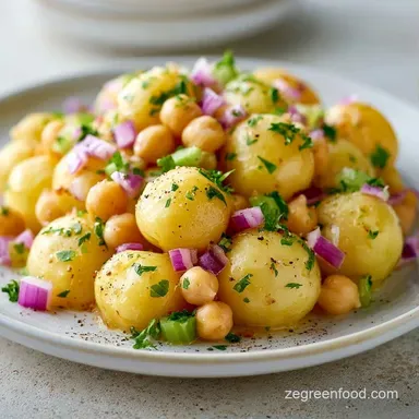Affordable Potato Chickpea Salad for 6 Recipe Card