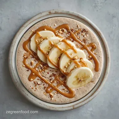 Banana Peanut Butter Smoothie: 5 Mins Recipe Card