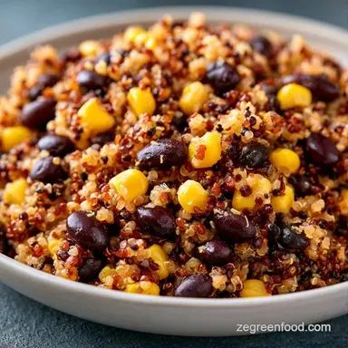 One-Pot Black Bean Quinoa Bowl Recipe Card