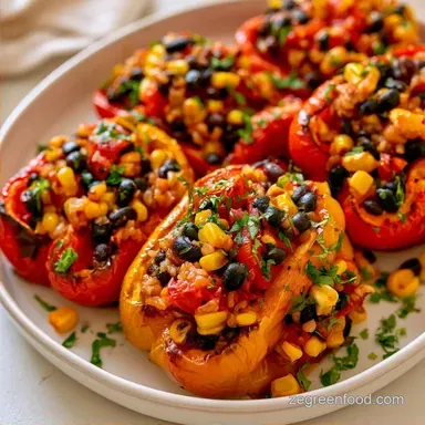 Peppers with Black Beans for 6 Servings