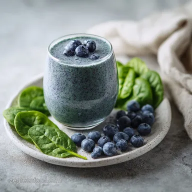Blueberry Spinach Smoothie for Weight Loss in 5 Minutes Recipe Card