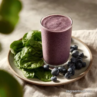 Blueberry Spinach Smoothie for Weight Loss in 5 Minutes