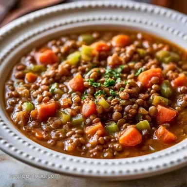 Budget Friendly Lentil Stew in 40 Minutes Recipe Card