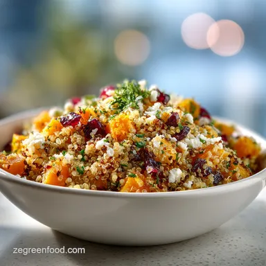 Roasted Butternut Squash Quinoa Salad for 6 Recipe Card