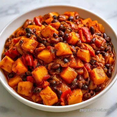 Butternut Squash Bean Chili: Meal Prep Recipe Card