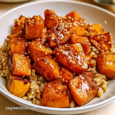 Butternut Squash Grain Bowl Meal Prep Recipe Card
