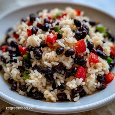 Rice and Beans with Canned Beans Recipe Card