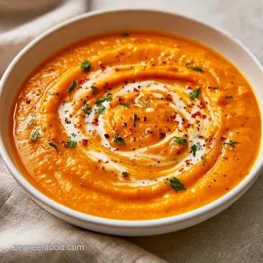 Roasted Creamy Butternut Squash Soup Recipe Card