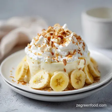 Vegan Banana Pudding with Coconut Milk for 8 Servings Recipe Card