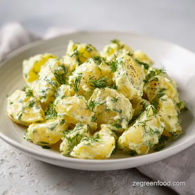 Creamy Vegan Potato Salad Dill in 25 Mins