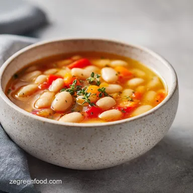 Easy White Bean Soup in 30 Minutes: A Silky Plant-Based Meal Recipe Card
