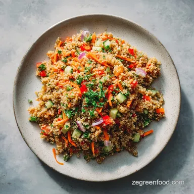 Crunchy Thai Quinoa Salad for 4 Servings Recipe Card