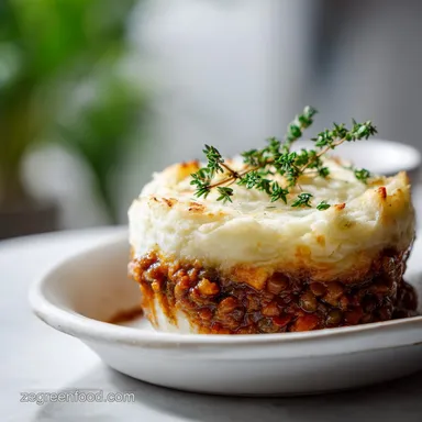 Easy Lentil Shepherds Pie Vegan in 60 Minutes Recipe Card