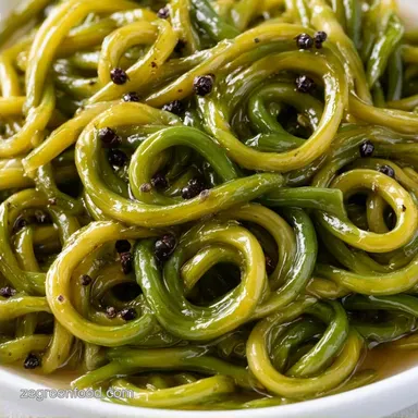 Easy Pickled Garlic Scapes for 2 Jars