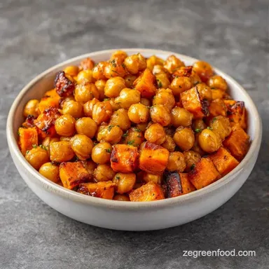 Easy Roasted Chickpea Bowl: Meal Prep Recipe Card