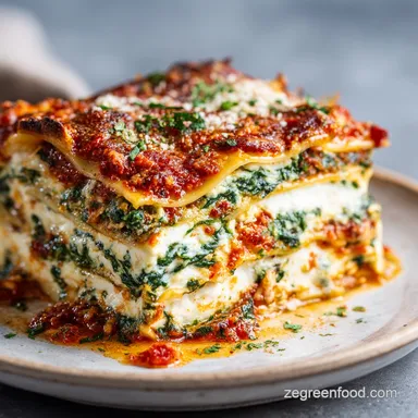 Easy Vegan Lasagna Recipe with Spinach for 8