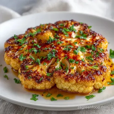 Fancy Roasted Cauliflower Steak: Silky