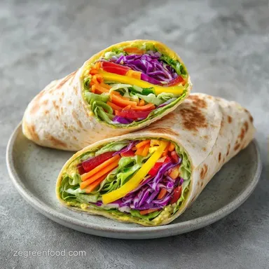 Hummus Wrap in 15 Minutes Recipe Card