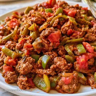 Green Pepper Soup with Ground Beef Recipe Card