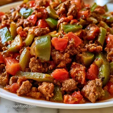 Green Pepper Soup with Ground Beef