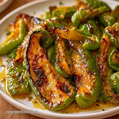 Grilled Green Peppers in 20 Minutes Recipe Card