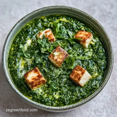 Palak Paneer for 4 Servings Recipe Card