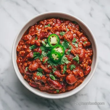 Plant Based Chili: One-Pot Recipe Card