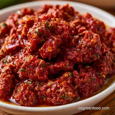 Red Pesto Sauce in 10 Minutes Recipe Card