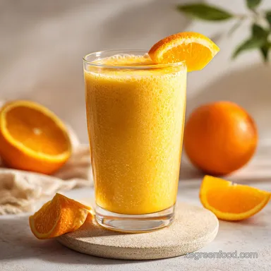 Immune Boosting Orange Mango Smoothie in 5 Minutes Recipe Card