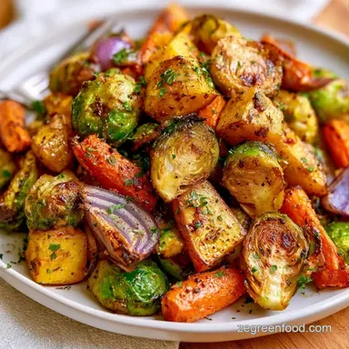 Ina Garten Roasted Fall Vegetables for 6 Recipe Card