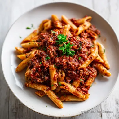 Lazy Pasta in 15 Minutes: A Velvety One-Pot Plant-Based Meal Recipe Card