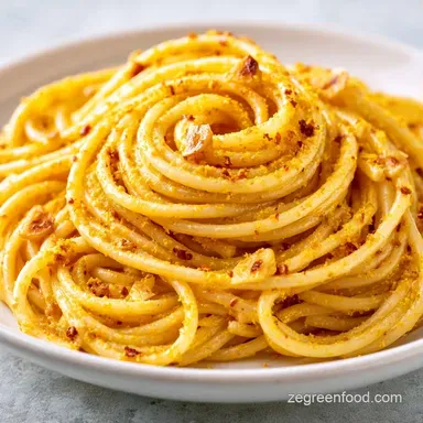 Lazy Vegan Pasta Recipe in 20 Minutes Recipe Card