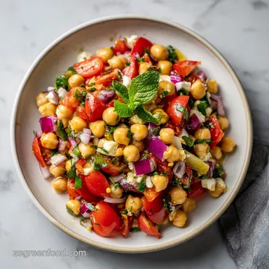 Mediterranean Chickpea Salad for Meal Prep | 15 Mins Recipe Card