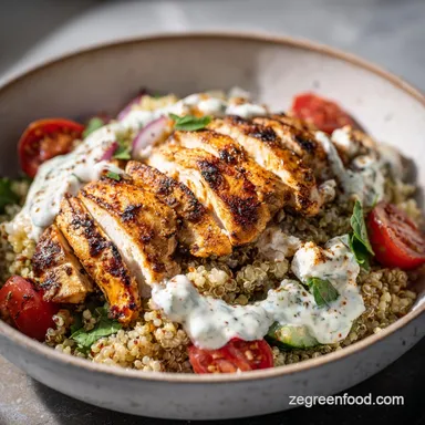 Mediterranean Quinoa Bowl Meal Prep for 4 Servings