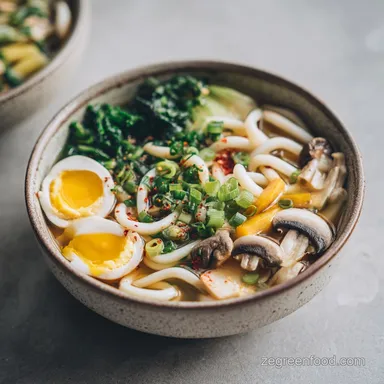 Miso Udon Noodle Soup Recipe in 20 Minutes Recipe Card