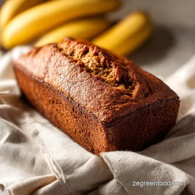 Eggless Banana Bread Recipe for 9 Servings