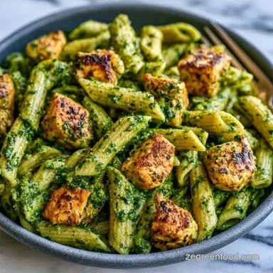 One Pot Pesto Pasta with Chicken