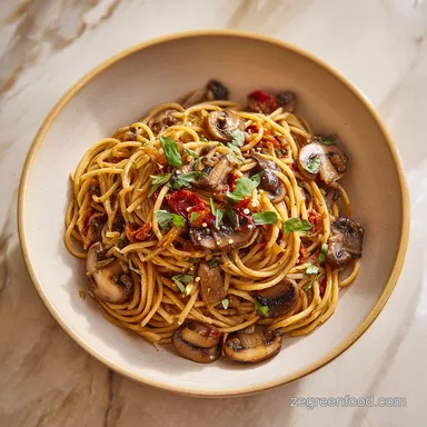 One Pot Vegan Mushroom Pasta Recipe in 25 Min Recipe Card