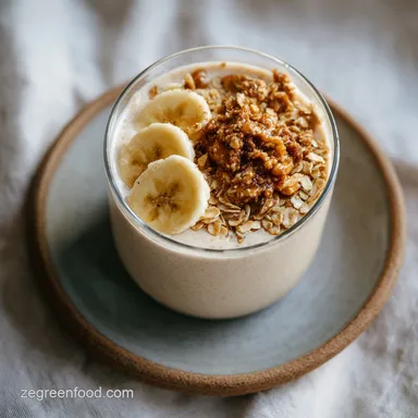 Peanut Butter Banana Oatmeal Smoothie in 5 Mins Recipe Card