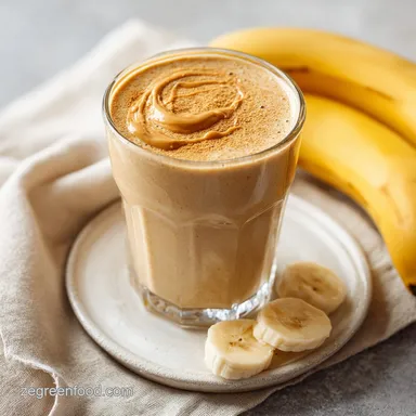 Peanut Butter Banana Oatmeal Smoothie in 5 Mins